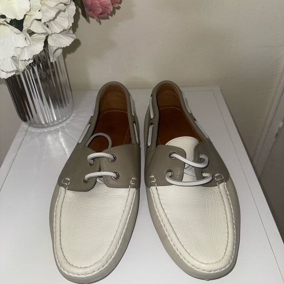 Men's Two-Tone Leather Loafers - Picture 1 of 9